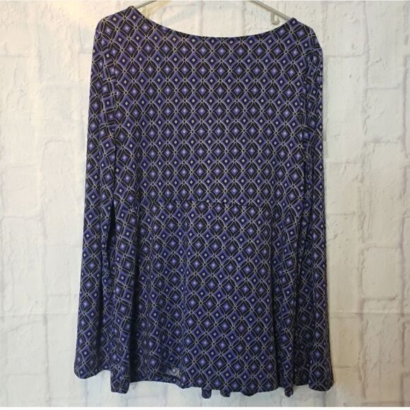 DAISY FUENTES Wrap-look Jersey-knit Long Sleeve Top Large - Picture 7 of 7